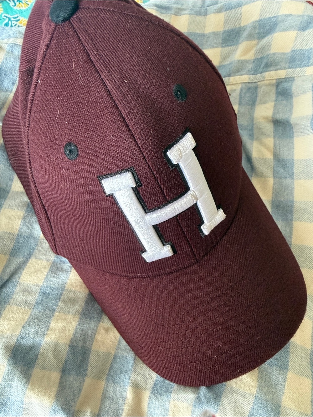 Harvard Zephyr Maroon and Black Snapback Hat. Size large